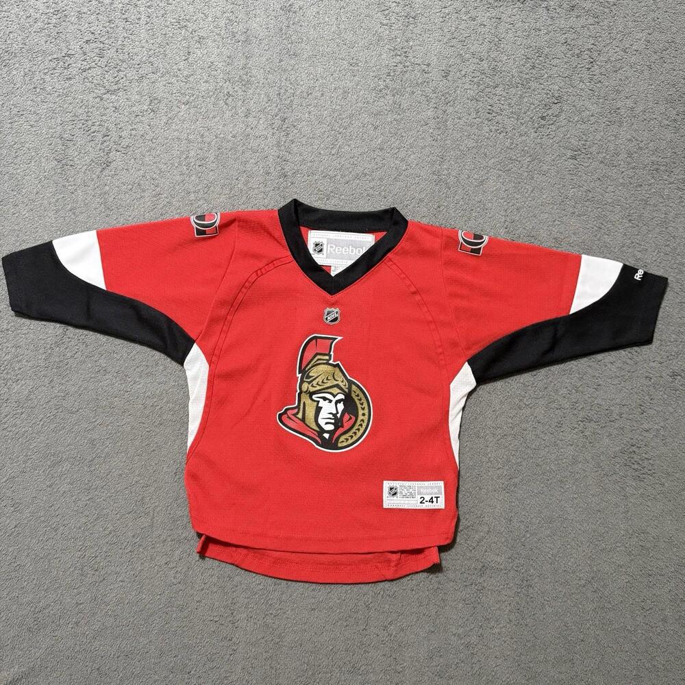 Reebok Ottawa Senators Logo Hockey Jersey Baby Red Size 2-4 Toddler Kids